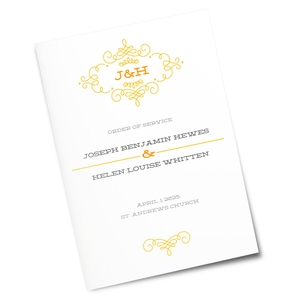Funeral Order Of Service - Printed From Your PDF File